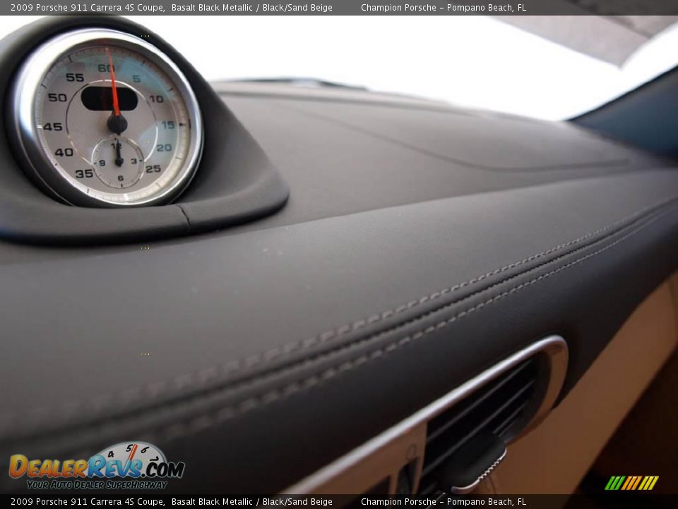 2009 Porsche 911 Carrera 4S Coupe Basalt Black Metallic / Black/Sand Beige Photo #13