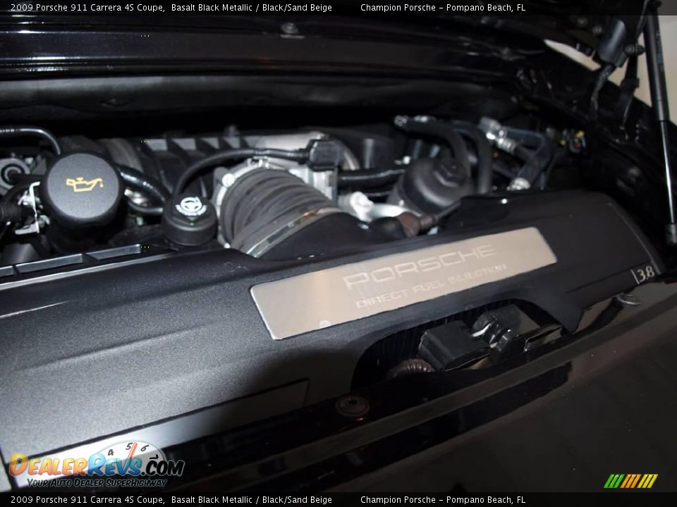2009 Porsche 911 Carrera 4S Coupe Basalt Black Metallic / Black/Sand Beige Photo #17