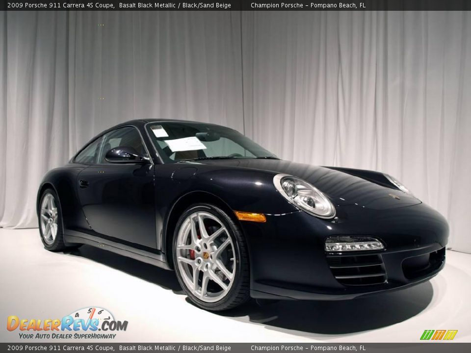 2009 Porsche 911 Carrera 4S Coupe Basalt Black Metallic / Black/Sand Beige Photo #18
