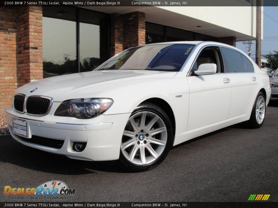 2006 BMW 7 Series 750Li Sedan Alpine White / Dark Beige/Beige III Photo #1