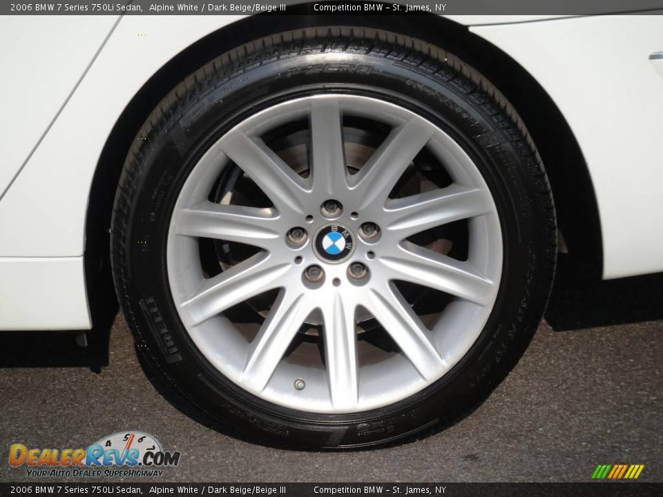 2006 BMW 7 Series 750Li Sedan Alpine White / Dark Beige/Beige III Photo #7