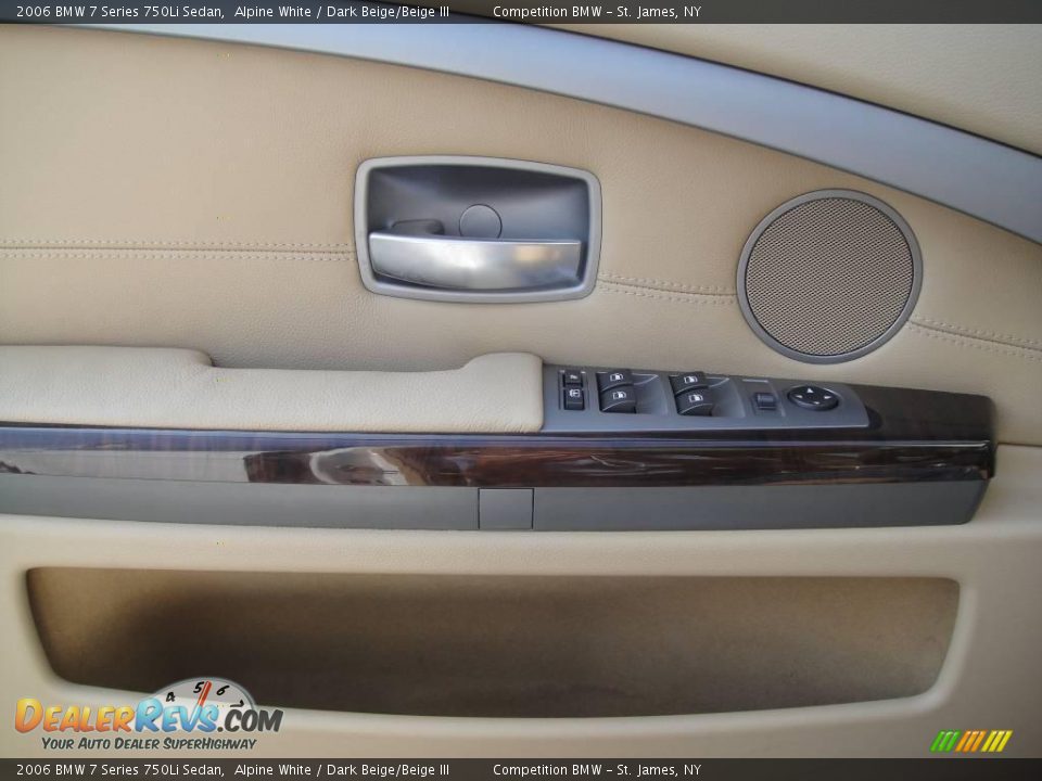 2006 BMW 7 Series 750Li Sedan Alpine White / Dark Beige/Beige III Photo #8