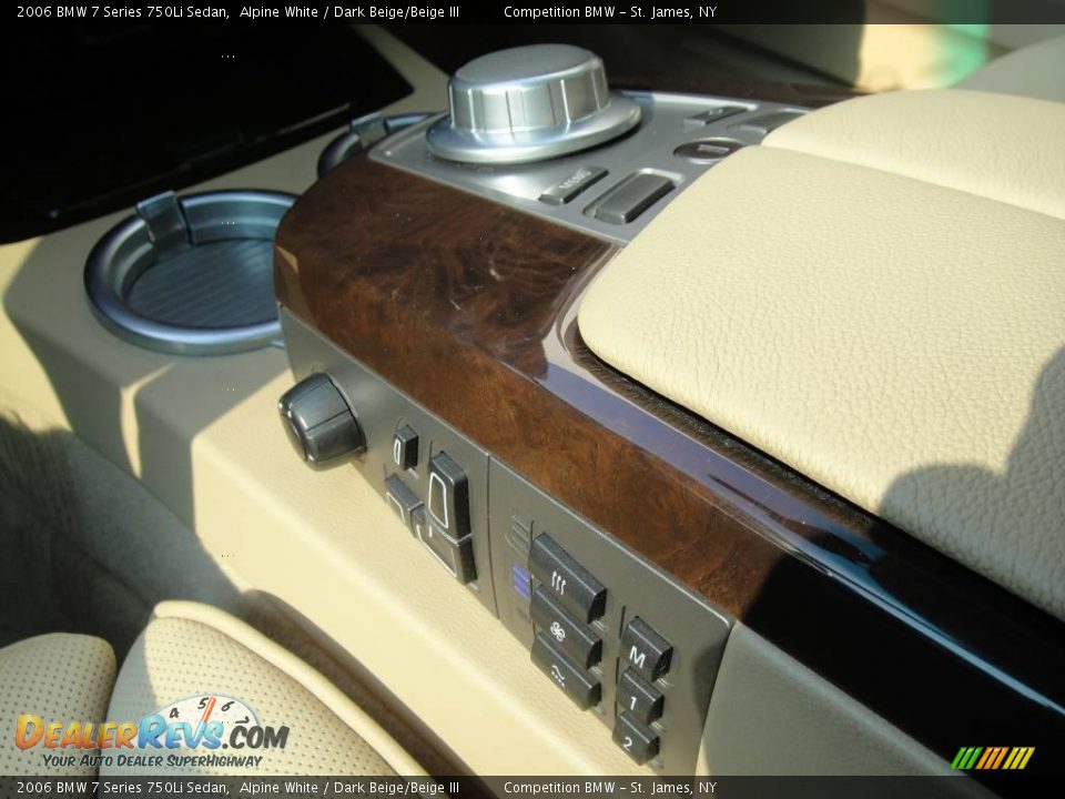 2006 BMW 7 Series 750Li Sedan Alpine White / Dark Beige/Beige III Photo #14