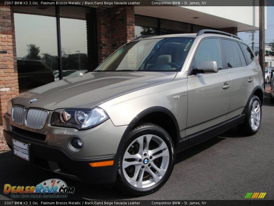 2007 BMW X3 3.0si Platinum Bronze Metallic / Black/Sand Beige Nevada Leather Photo #1