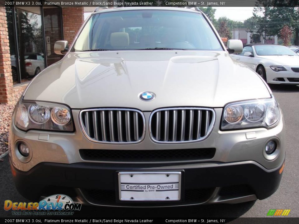 2007 BMW X3 3.0si Platinum Bronze Metallic / Black/Sand Beige Nevada Leather Photo #2