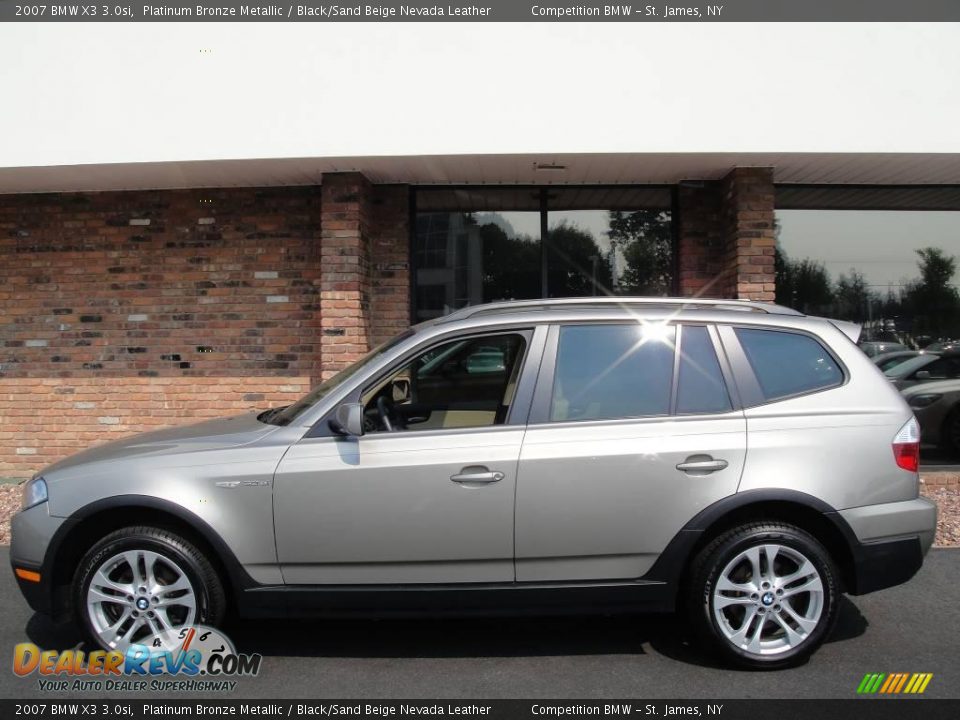 2007 BMW X3 3.0si Platinum Bronze Metallic / Black/Sand Beige Nevada Leather Photo #3