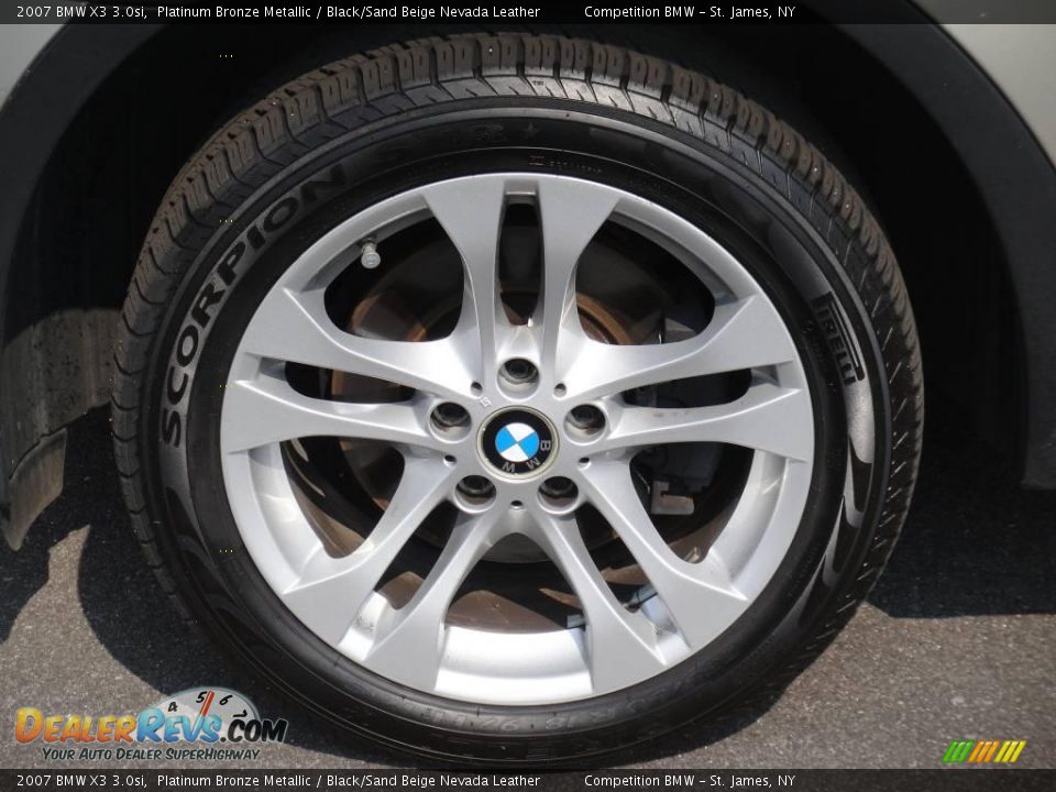 2007 BMW X3 3.0si Platinum Bronze Metallic / Black/Sand Beige Nevada Leather Photo #7