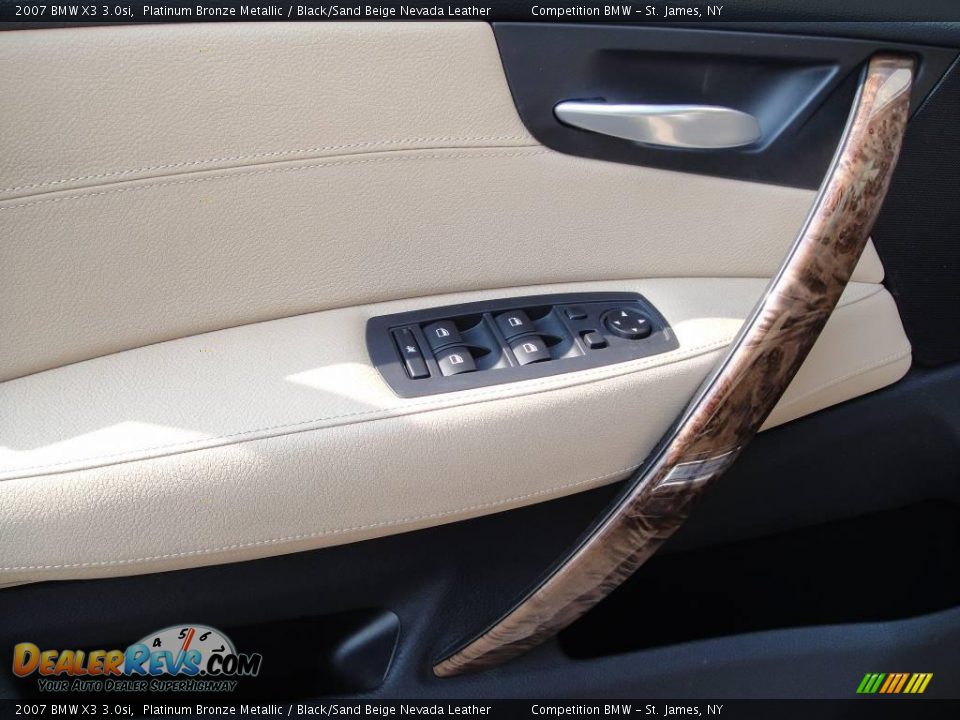 2007 BMW X3 3.0si Platinum Bronze Metallic / Black/Sand Beige Nevada Leather Photo #8
