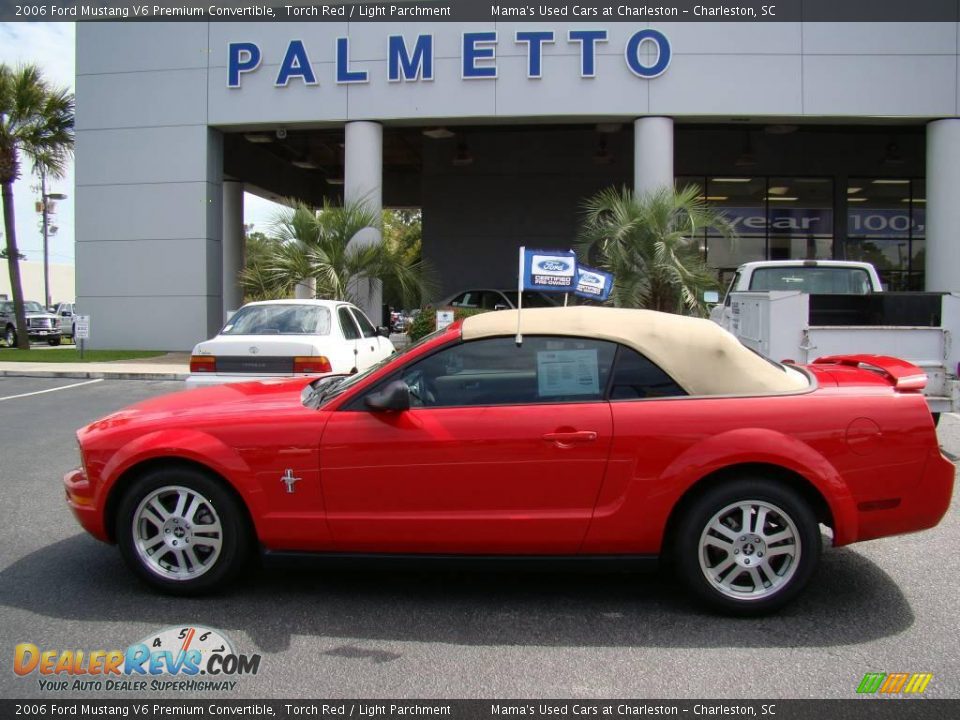 2006 Ford Mustang V6 Premium Convertible Torch Red / Light Parchment Photo #1