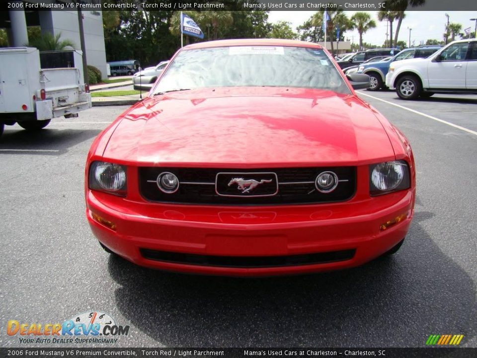 2006 Ford Mustang V6 Premium Convertible Torch Red / Light Parchment Photo #3