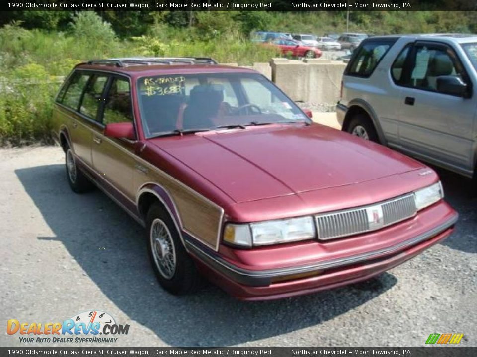 1990 Oldsmobile Cutlass Ciera SL Cruiser Wagon Dark Maple Red Metallic / Burgundy Red Photo #1