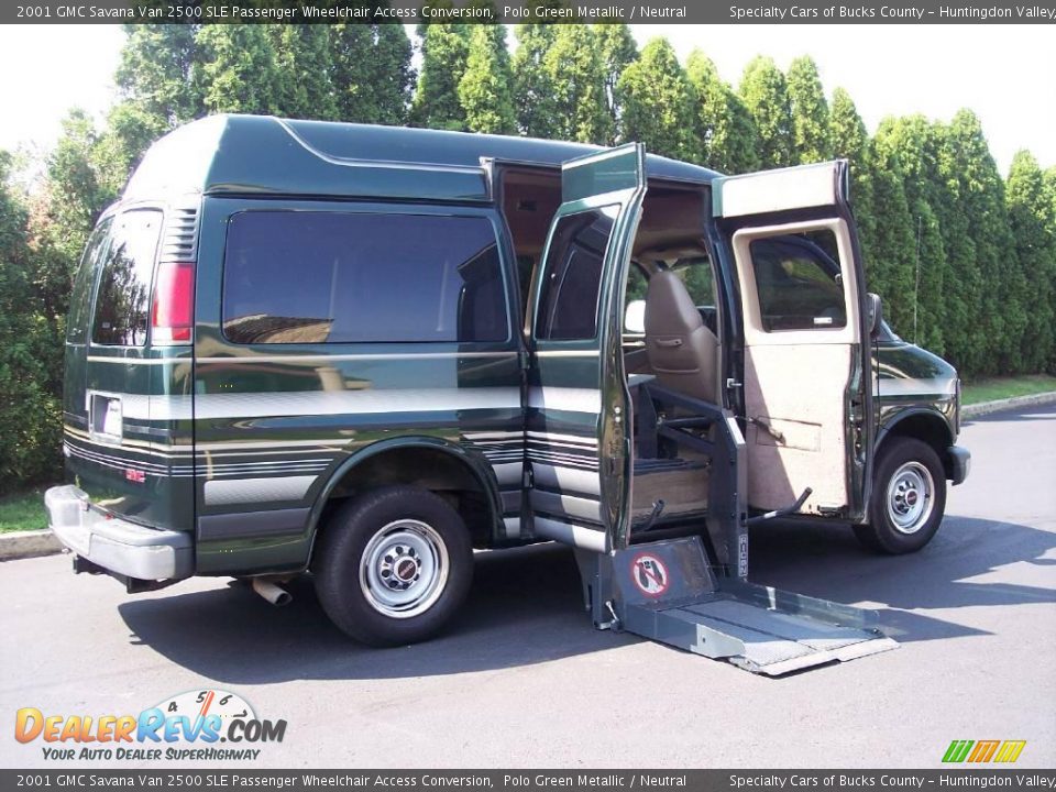 2001 GMC Savana Van 2500 SLE Passenger Wheelchair Access Conversion Polo Green Metallic / Neutral Photo #1