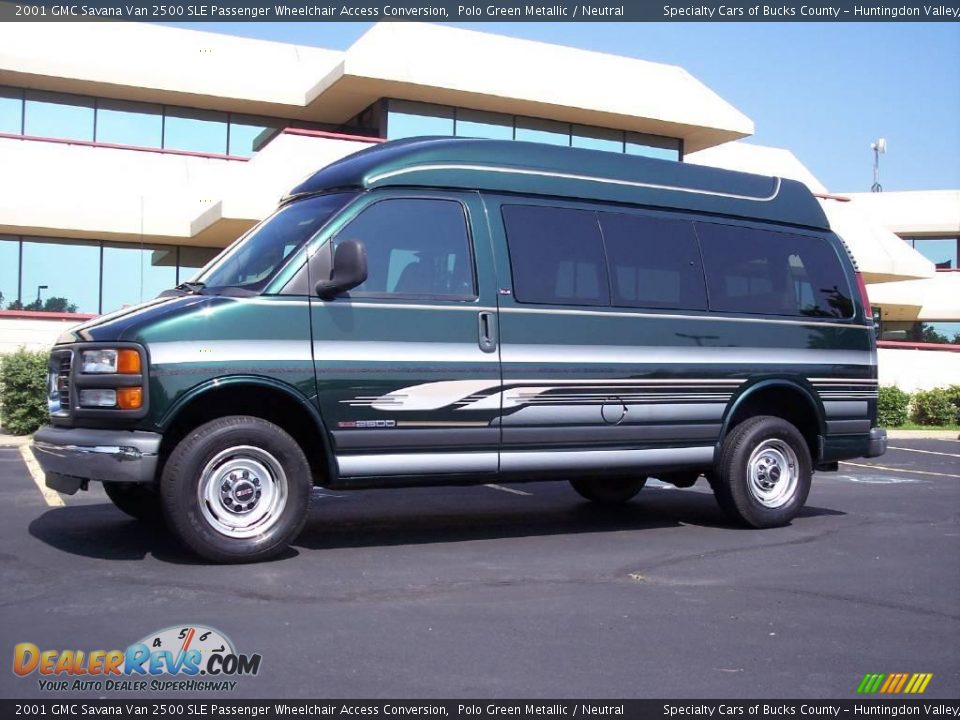 2001 GMC Savana Van 2500 SLE Passenger Wheelchair Access Conversion Polo Green Metallic / Neutral Photo #20