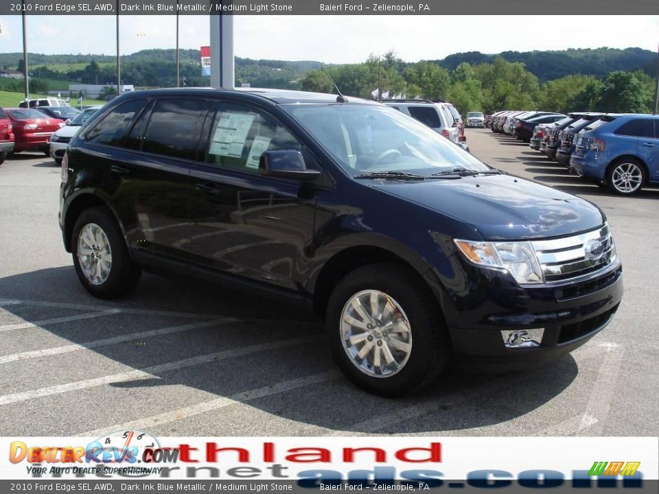 2010 Ford Edge SEL AWD Dark Ink Blue Metallic / Medium Light Stone Photo #4