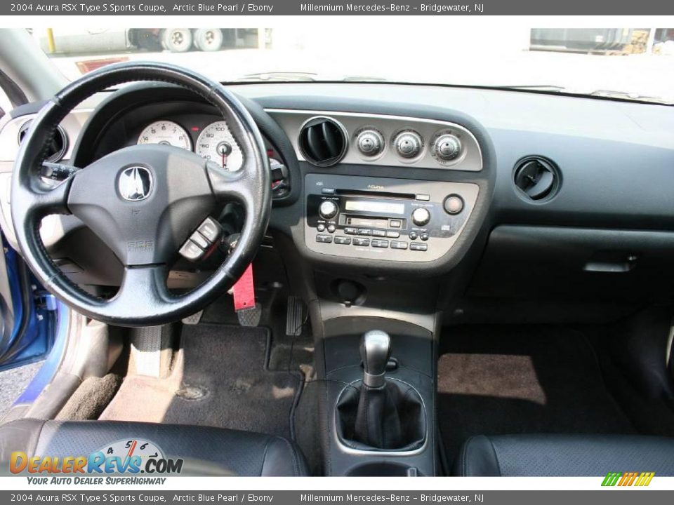 2004 Acura RSX Type S Sports Coupe Arctic Blue Pearl / Ebony Photo #12