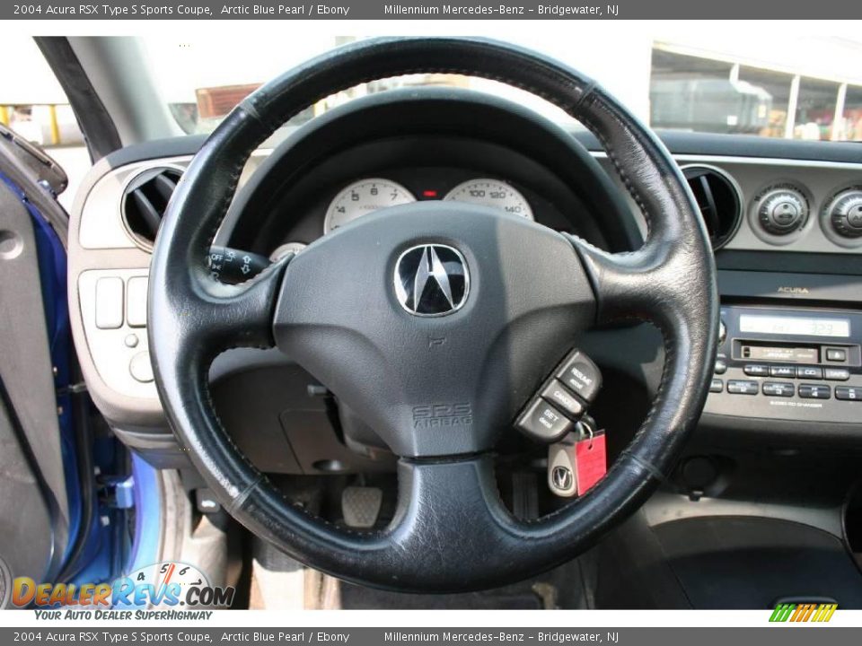 2004 Acura RSX Type S Sports Coupe Arctic Blue Pearl / Ebony Photo #13