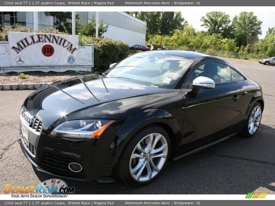 2009 Audi TT S 2.0T quattro Coupe Brilliant Black / Magma Red Photo #1