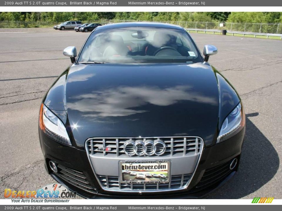 2009 Audi TT S 2.0T quattro Coupe Brilliant Black / Magma Red Photo #2