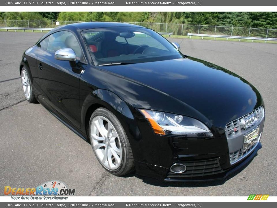2009 Audi TT S 2.0T quattro Coupe Brilliant Black / Magma Red Photo #3