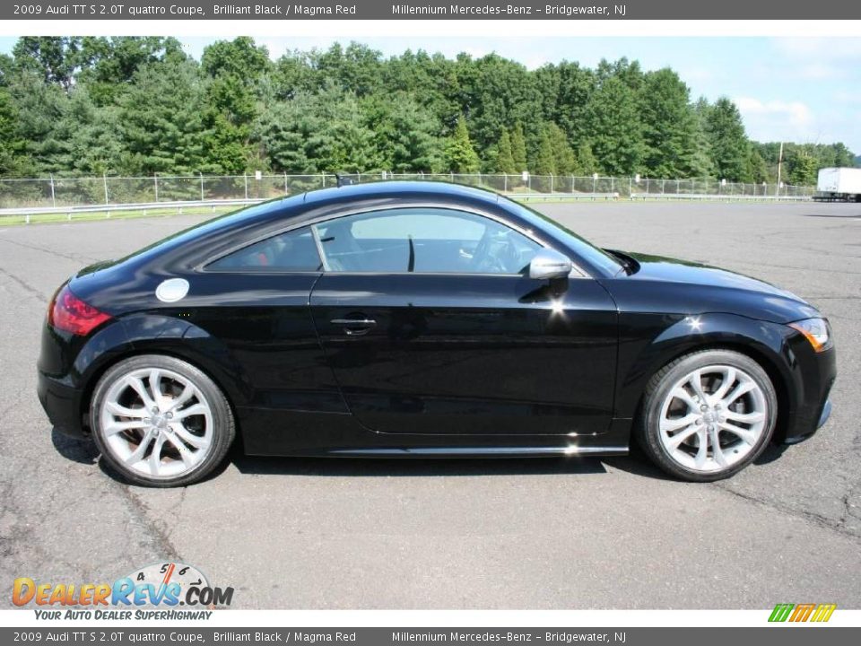 2009 Audi TT S 2.0T quattro Coupe Brilliant Black / Magma Red Photo #4