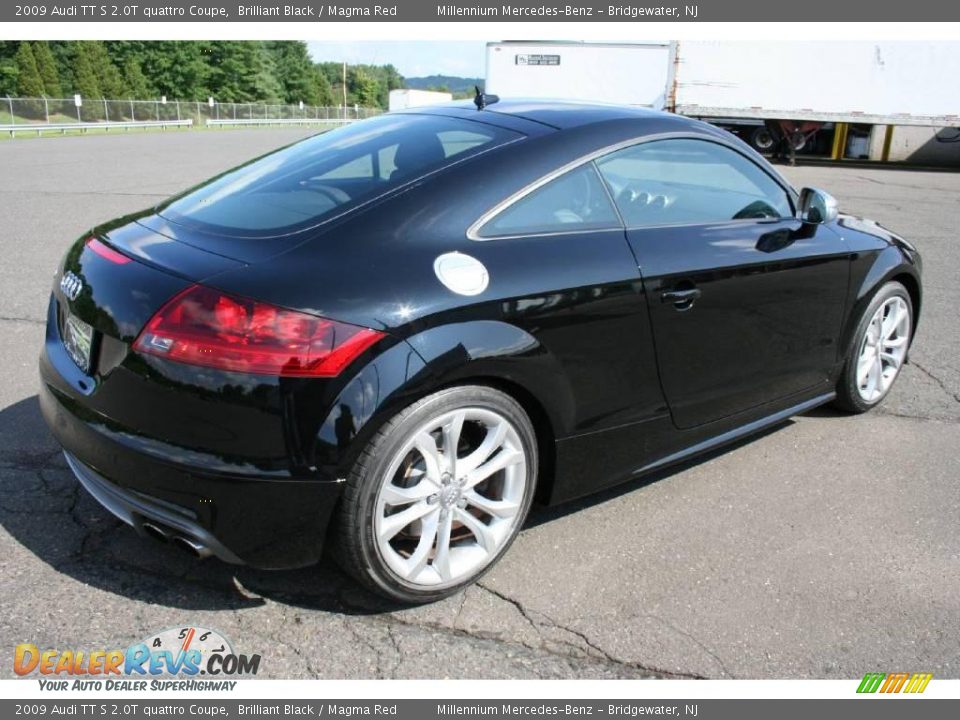 2009 Audi TT S 2.0T quattro Coupe Brilliant Black / Magma Red Photo #5