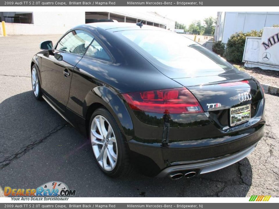 2009 Audi TT S 2.0T quattro Coupe Brilliant Black / Magma Red Photo #7