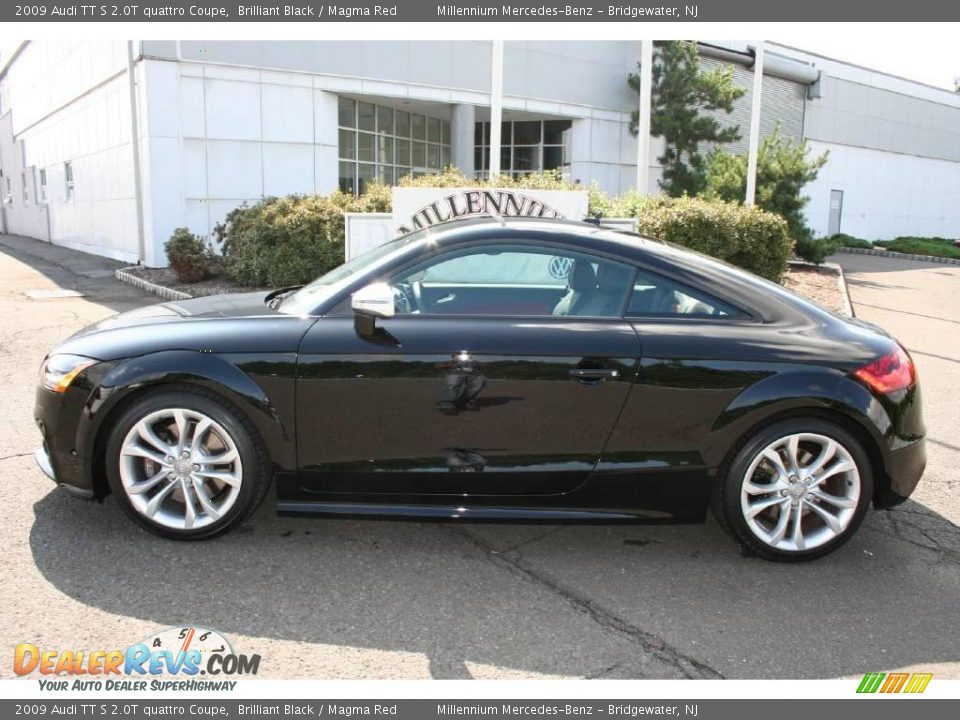 2009 Audi TT S 2.0T quattro Coupe Brilliant Black / Magma Red Photo #8