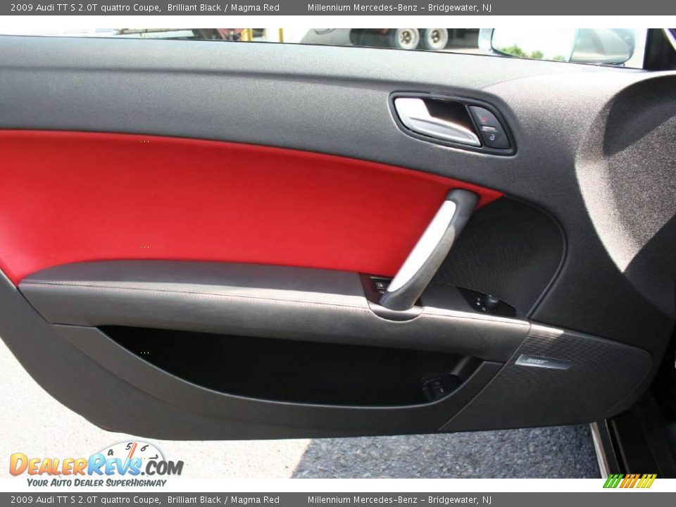 2009 Audi TT S 2.0T quattro Coupe Brilliant Black / Magma Red Photo #9