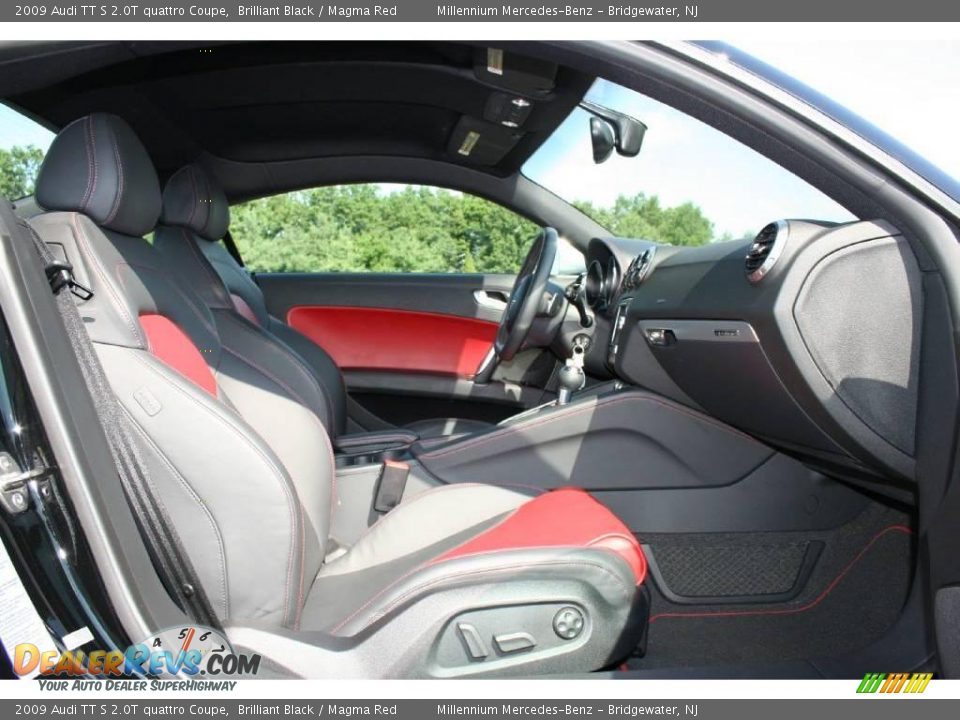2009 Audi TT S 2.0T quattro Coupe Brilliant Black / Magma Red Photo #12