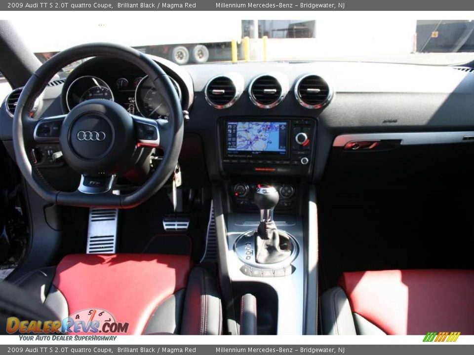 2009 Audi TT S 2.0T quattro Coupe Brilliant Black / Magma Red Photo #13