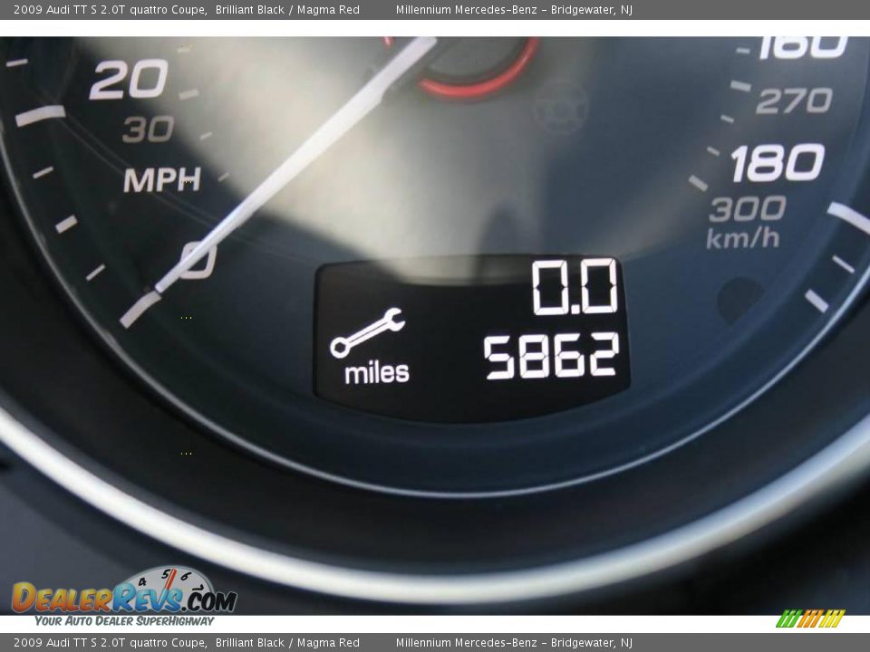 2009 Audi TT S 2.0T quattro Coupe Brilliant Black / Magma Red Photo #15