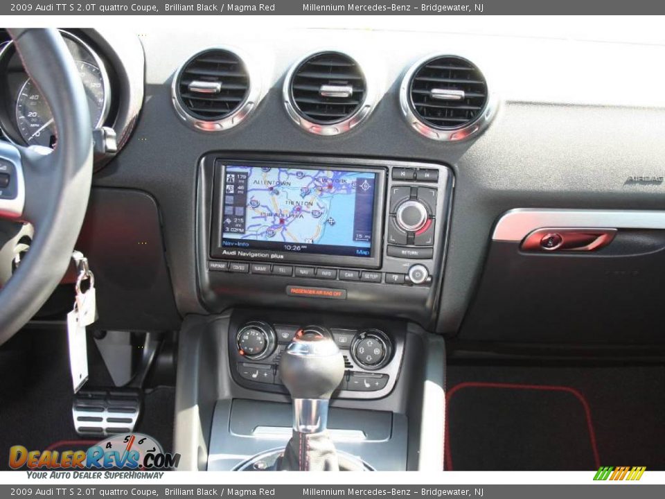 2009 Audi TT S 2.0T quattro Coupe Brilliant Black / Magma Red Photo #16