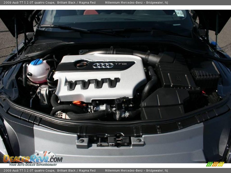 2009 Audi TT S 2.0T quattro Coupe Brilliant Black / Magma Red Photo #22