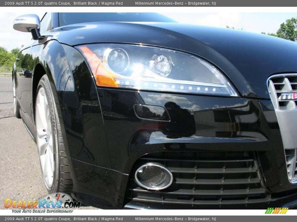 2009 Audi TT S 2.0T quattro Coupe Brilliant Black / Magma Red Photo #23