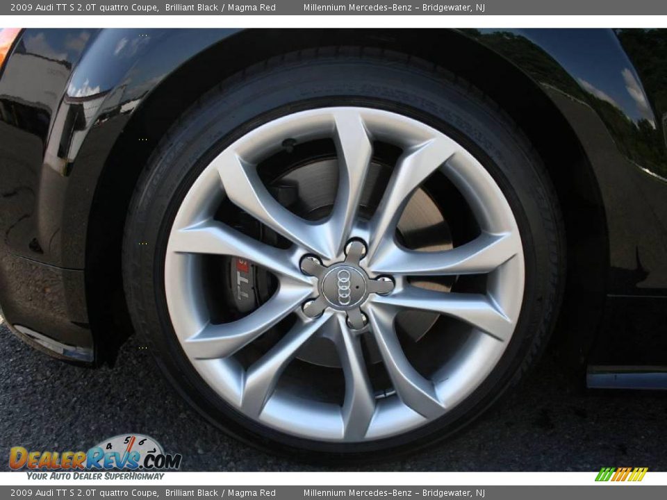 2009 Audi TT S 2.0T quattro Coupe Brilliant Black / Magma Red Photo #24