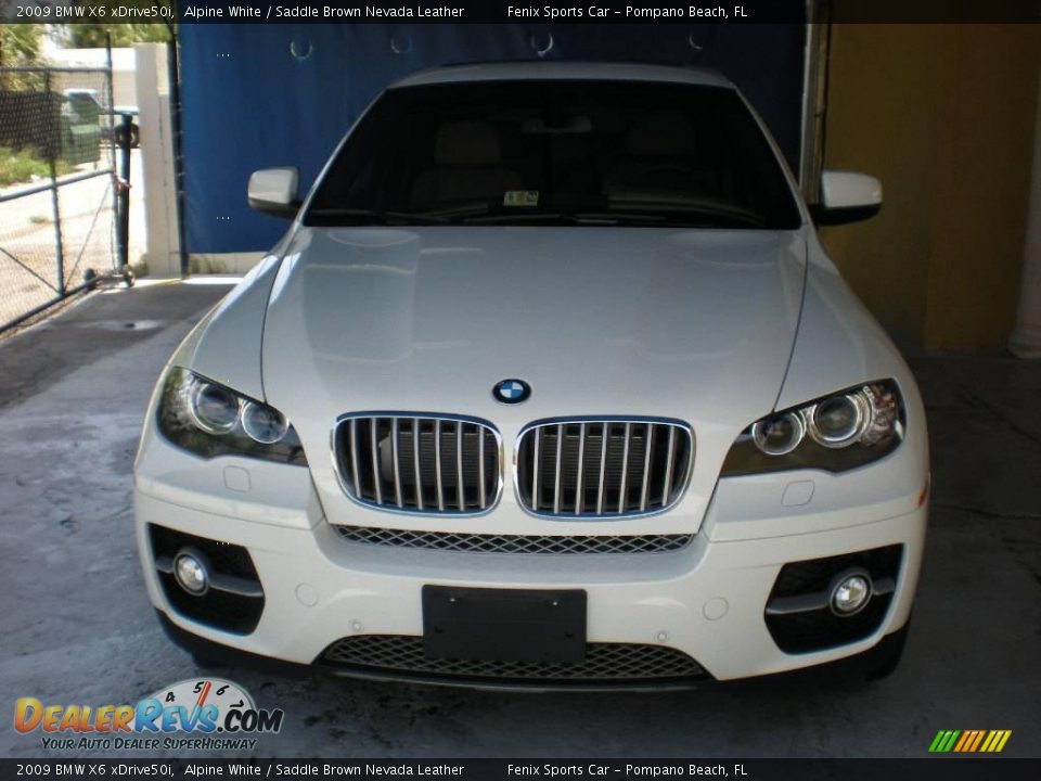 2009 BMW X6 xDrive50i Alpine White / Saddle Brown Nevada Leather Photo #1