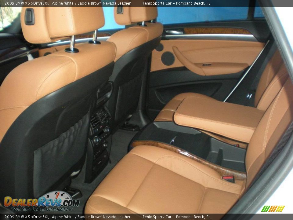 2009 BMW X6 xDrive50i Alpine White / Saddle Brown Nevada Leather Photo #6