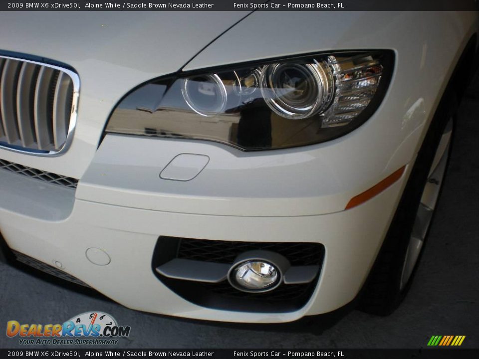 2009 BMW X6 xDrive50i Alpine White / Saddle Brown Nevada Leather Photo #20