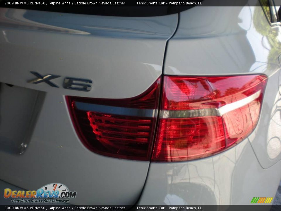 2009 BMW X6 xDrive50i Alpine White / Saddle Brown Nevada Leather Photo #21
