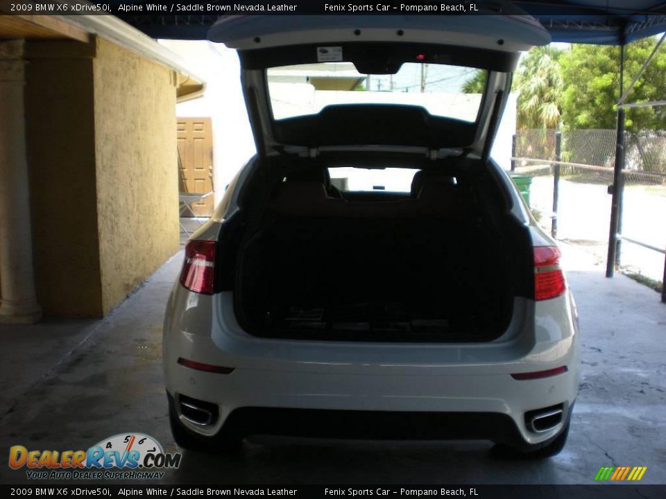 2009 BMW X6 xDrive50i Alpine White / Saddle Brown Nevada Leather Photo #23