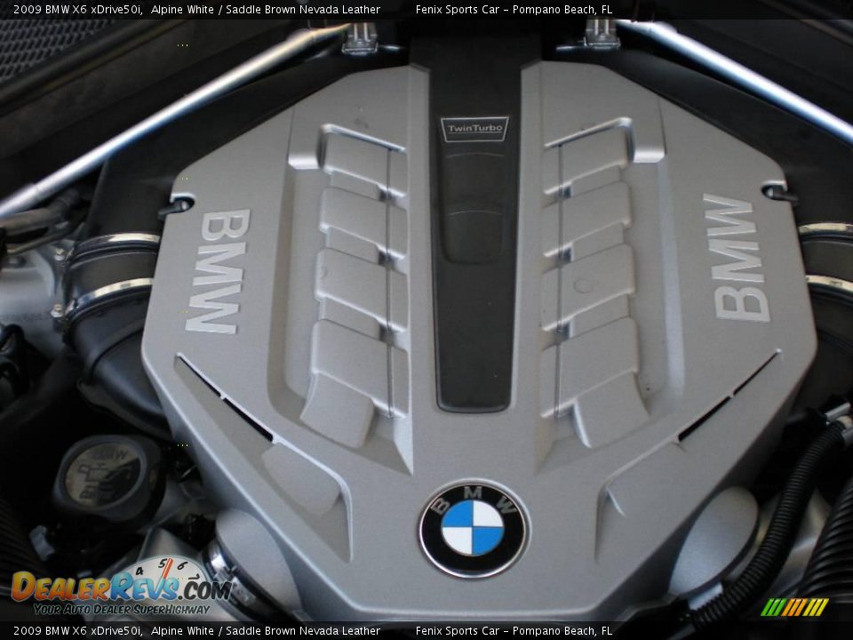 2009 BMW X6 xDrive50i Alpine White / Saddle Brown Nevada Leather Photo #36