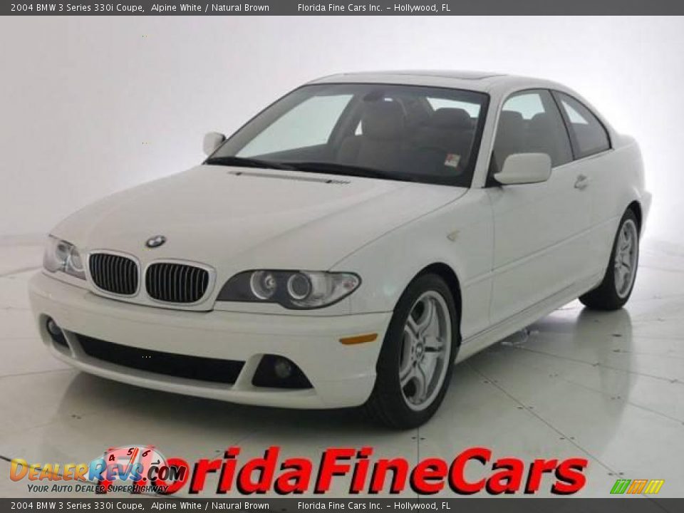 2004 BMW 3 Series 330i Coupe Alpine White / Natural Brown Photo #1