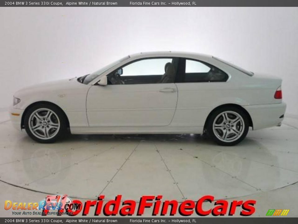 2004 BMW 3 Series 330i Coupe Alpine White / Natural Brown Photo #3