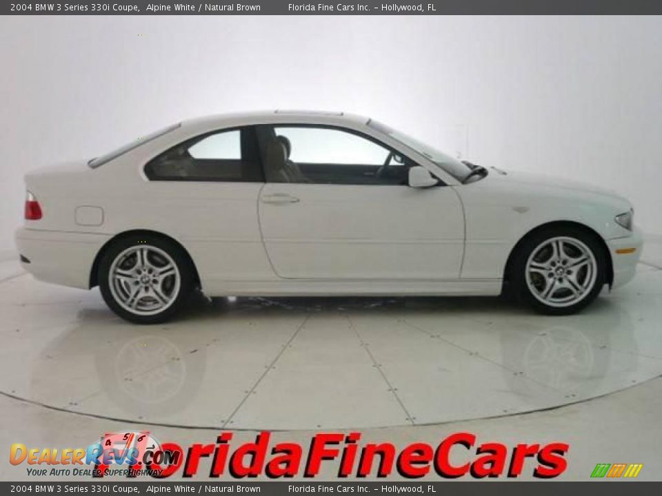 2004 BMW 3 Series 330i Coupe Alpine White / Natural Brown Photo #4
