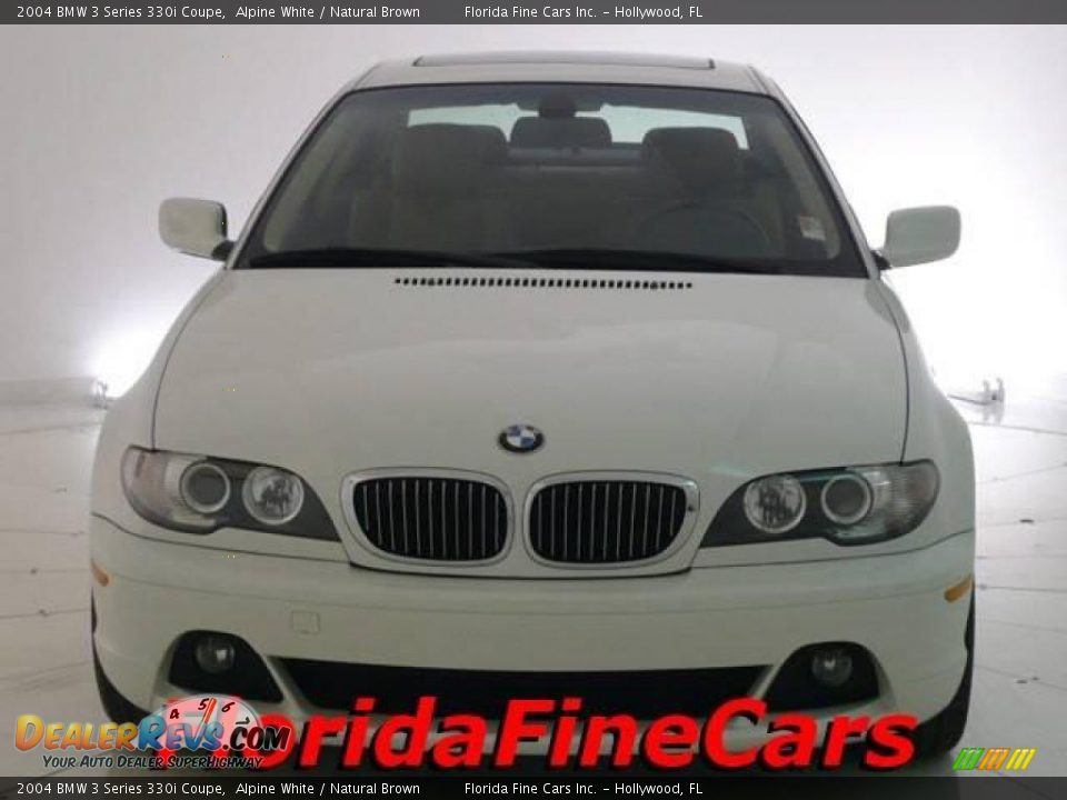 2004 BMW 3 Series 330i Coupe Alpine White / Natural Brown Photo #5