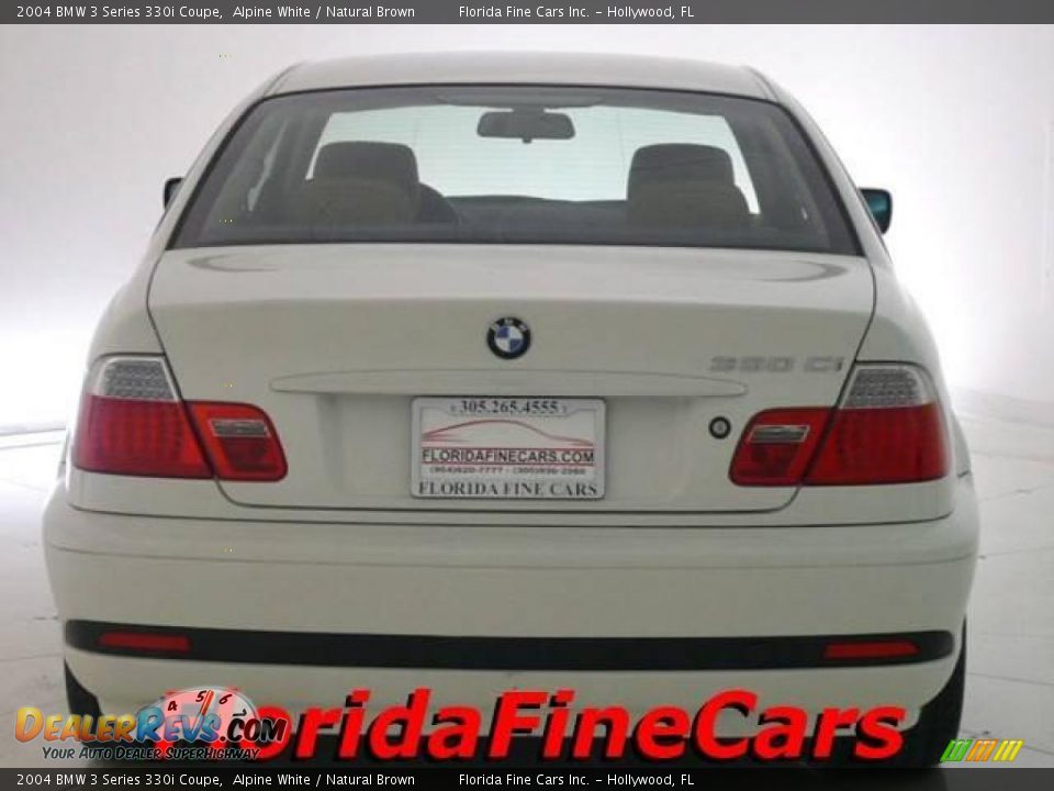 2004 BMW 3 Series 330i Coupe Alpine White / Natural Brown Photo #6