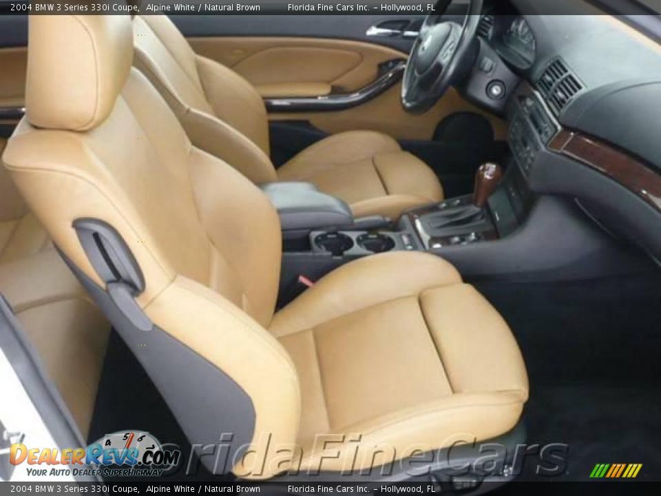 2004 BMW 3 Series 330i Coupe Alpine White / Natural Brown Photo #13