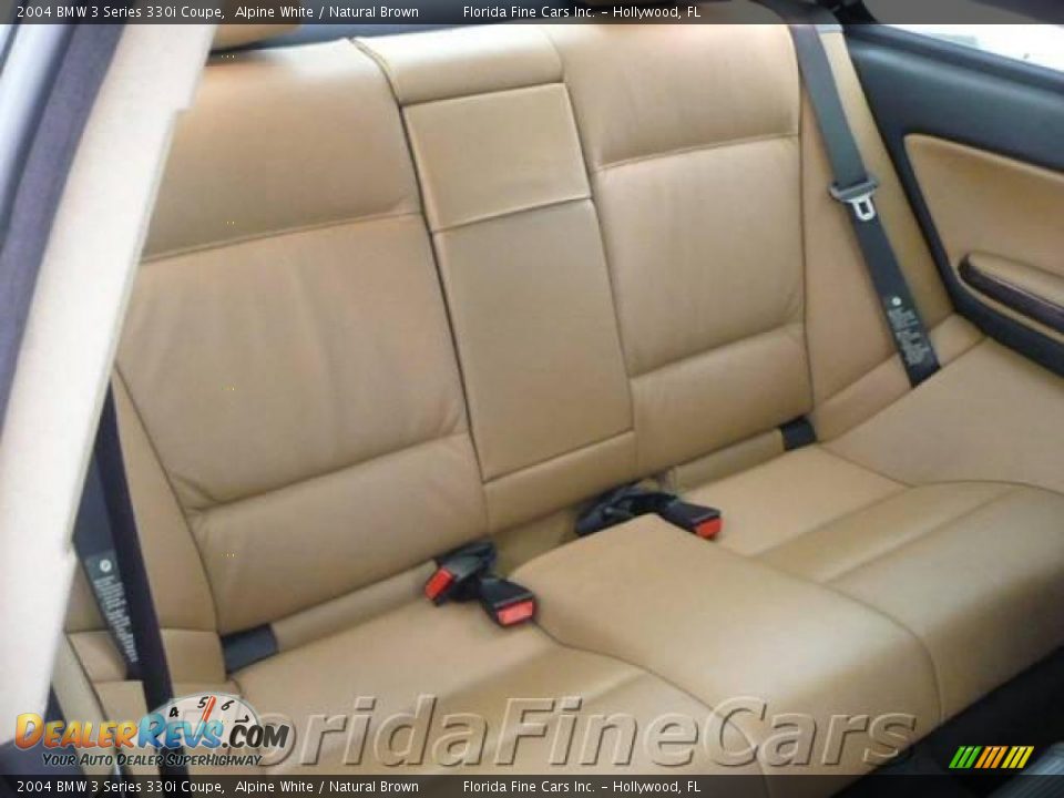 2004 BMW 3 Series 330i Coupe Alpine White / Natural Brown Photo #14