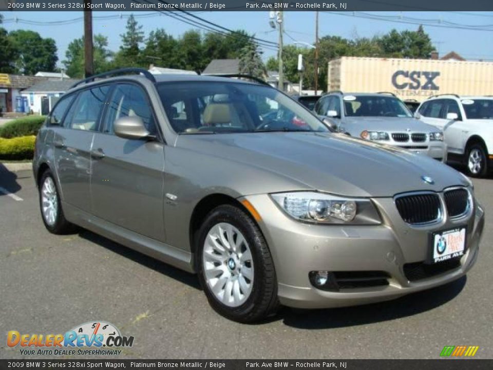 2009 BMW 3 Series 328xi Sport Wagon Platinum Bronze Metallic / Beige Photo #2