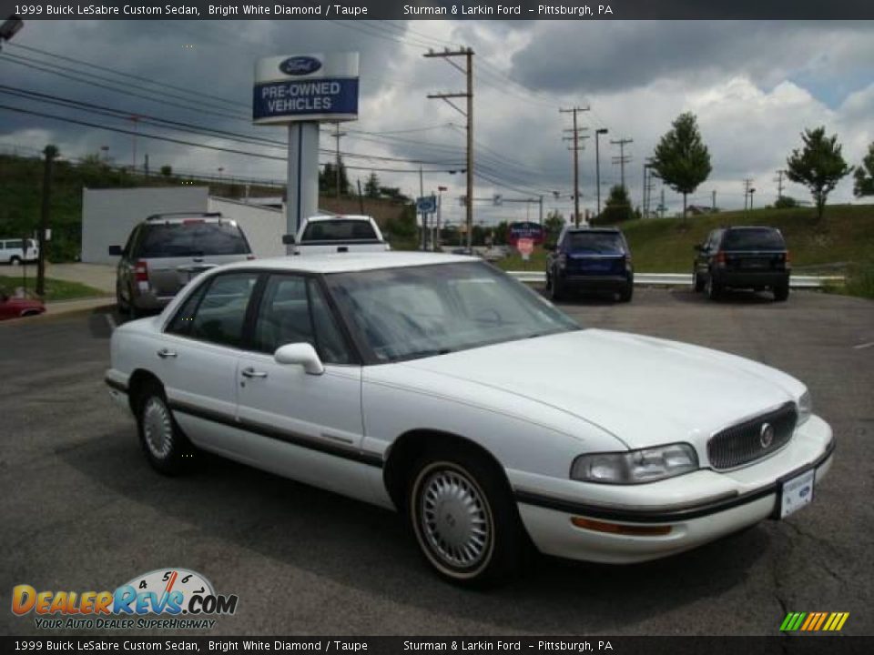 1999 Buick LeSabre Custom Sedan Bright White Diamond / Taupe Photo #1